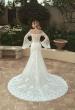 Picture of: Bell Sleeve Lace Wedding Dress with Off Shoulder Top in IIIII, Style: B1203, Back Picture