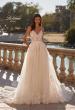Picture of: Stunning Lace and Tulle Wedding Dress with Soft Ruched Bodice and Illusion Details in IIIII, Style: B1345, Back Picture