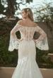 Picture of: Bell Sleeve Lace Wedding Dress with Off Shoulder Top in IIIII, Style: B1203, Detail Picture 2