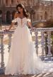 Picture of: Off-the-Shoulder 3D Lace A-Line Wedding Dress with Slit in IIIII, Style: B1486, Detail Picture 2