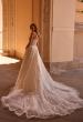 Picture of: A-line Strapless Lace Wedding Gown with Exposed Boding and Illusion Waist in IIILI, Style: B1381, Back Picture