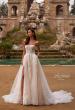 Picture of: Modern A Line Lace Wedding Gown with Straight Strapless Neckline and Corset Detail in IIINI, Style: B1343, Main Picture