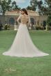 Picture of: Dramatic A-Line Dress with Plunge Neck and Lace Long Sleeves in IIINI, Style: B1235, Back Picture