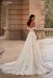 Picture of: A Line Tulle and Lace Wedding Dress with Slit and Off the Shoulder Straps in IIINI, Style: B1341, Back Picture
