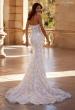 Picture of: Lace Fitted Wedding Dress with Strapless Bodice and Corset Details in IIINI, Style: B1357, Back Picture