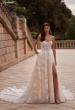 Picture of: A Line Wedding Gown with Slit in a Beautiful Lace in IIINI, Style: B1358, Back Picture