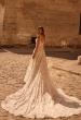 Picture of: A-Line Lace Wedding Dress with Square Neckline and Exposed Boning in IIINI, Style: B1380, Back Picture