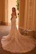 Picture of: Beaded Wedding Dress with Illusion Waist and Plunge Neckline in IIINI, Style: B1383, Back Picture