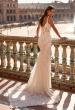 Picture of: Lace Fit-and-Flare Wedding Dress with Spaghetti Straps in IIINI, Style: B1470, Back Picture
