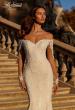 Picture of: Mermaid Lace Wedding Gown with Illusion Long Sleeves and Off the Shoulder Top in IIINI, Style: B1331, Detail Picture 1