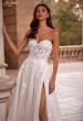 Picture of: A Line Tulle and Lace Wedding Dress with Slit and Off the Shoulder Straps in IIINI, Style: B1341, Detail Picture 1