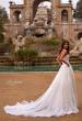 Picture of: Modern A Line Lace Wedding Gown with Straight Strapless Neckline and Corset Detail in IIINI, Style: B1343, Detail Picture 1
