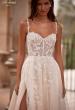 Picture of: A Line Gown with Bustier Illusion Bodice and Gorgeous Lace Applique Details in IIINI, Style: B1351, Detail Picture 1