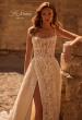 Picture of: A-Line Lace Wedding Dress with Square Neckline and Exposed Boning in IIINI, Style: B1380, Detail Picture 1
