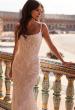 Picture of: Lace Fit-and-Flare Wedding Dress with Spaghetti Straps in IIINI, Style: B1470, Detail Picture 1