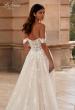 Picture of: A Line Tulle and Lace Wedding Dress with Slit and Off the Shoulder Straps in IIINI, Style: B1341, Detail Picture 2