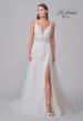 Picture of: A-Line Tulle and Lace Gown with Slit and Illusion Bodice in IIINI, Style: B1307, Detail Picture 4