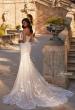 Picture of: Lace Wedding Dress with Scallop Edge Slit and Square Neckline in IIINII, Style: B1318, Main Picture