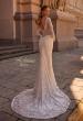 Picture of: Gorgeous Floral Beaded Wedding Dress with Long Sleeves in IIINII, Style: B1265, Back Picture