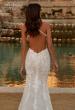 Picture of: Lace Wedding Dress with Scallop Edge Slit and Square Neckline in IIINII, Style: B1318, Detail Picture 2