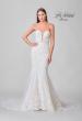 Picture of: Strapless Trumpet Wedding Dress with Illusion Lace Back and Scallop Hem in IIINII, Style: B1277, Detail Picture 4