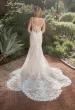 Picture of: Wedding Gown with Beautiful Clover Train and Lace Applique in IILIII, Style: B1158, Back Picture