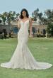 Picture of: Lace Plunge Neck Bridal Dress with Gorgeous Full Train in IINI, Style: B1216, Main Picture