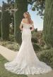 Picture of: Ornate Lace Wedding Dress with Off Shoulder Top in IINI, Style: B1014, Back Picture