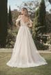 Picture of: Sparkle Lace Gown with Off the Shoulder Sleeve and Slit in IINI, Style: B1020, Back Picture