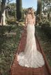 Picture of: Plunge Neck Bridal Dress with Stunning Lace Details in IINI, Style: B1053, Back Picture