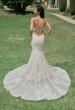 Picture of: Mermaid Lace Wedding Gown with V Neck and Criss Cross Back in IINI, Style: B1133, Back Picture