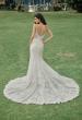 Picture of: Lace Plunge Neck Bridal Dress with Gorgeous Full Train in IINI, Style: B1216, Back Picture