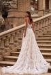 Picture of: Beautiful Lace A Line Wedding Gown with Deep V Illusion Neckline and Pockets in IINI, Style: B1338, Back Picture