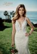 Picture of: Plunge Neck Gown with Illusion Lace Bodice in IINI, Style: B1081, Detail Picture 1