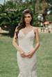 Picture of: Mermaid Lace Wedding Gown with V Neck and Criss Cross Back in IINI, Style: B1133, Detail Picture 1