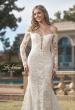 Picture of: Long Sleeve Off the Shoulder Lace Gown with Illusion Back in IINII, Style: B1175, Detail Picture 1