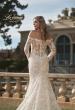 Picture of: Long Sleeve Off the Shoulder Lace Gown with Illusion Back in IINII, Style: B1175, Detail Picture 2