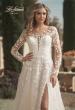 Picture of: Bridal Gown with Sheer Lace Sleeves and Buttons in ILI, Style: B1086, Detail Picture 1