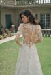 Picture of: Illusion Long Sleeve Gown with Slit and Beautiful Lace Neckline in ILII, Style: B1225, Detail Picture 2