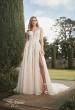 Picture of: A-Line Lace Gown with Slit and Plunge Neckline in INI, Style: B1017, Main Picture