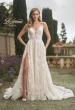 Picture of: Lace A-Line Wedding Dress with Slit and Deep V in INI, Style: B1056, Main Picture