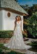 Picture of: Tulle Wedding Gown with Lace Applique and Illusion Bodice in INI, Style: B1057, Main Picture