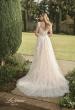 Picture of: A-Line Lace Gown with Slit and Plunge Neckline in INI, Style: B1017, Back Picture