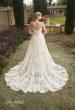 Picture of: Lace A-Line Wedding Dress with Slit and Deep V in INI, Style: B1056, Back Picture