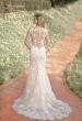 Picture of: Illusion Lace Gown with Detailed Train and Buttons in INI, Style: B1063, Back Picture