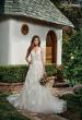 Picture of: Tulle Wedding Gown with Lace Applique and Illusion Bodice in INI, Style: B1057, Detail Picture 2