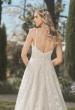 Picture of: Gorgeous Lace A-Line Dress with Ruched Detail Bodice and High Slit in INI, Style: B1075, Detail Picture 2