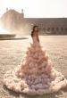 Picture of: Strapless Corset Ball Gown Wedding Dress with Tiered Ruffle Skirt in blush, Style: B1443, Back Picture