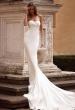 Picture of: Modern Fitted Satin Wedding Dress with Criss Cross Bodice in Ivory, Style: B1413, Main Picture