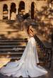 Picture of: Chic A Line Wedding Dress with Busitier Bodice and Illusion Back in ivory, Style: B1372, Back Picture